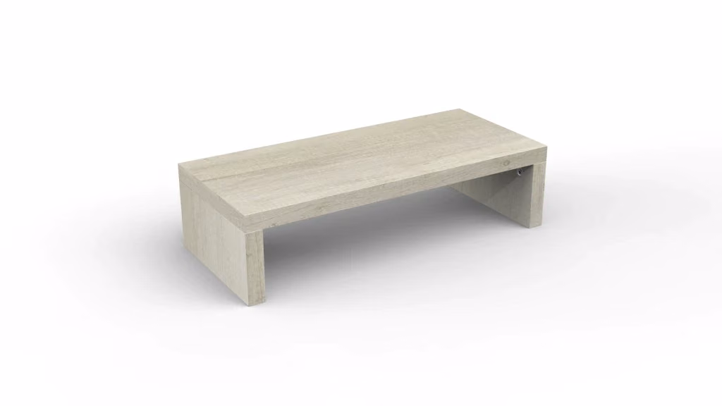 Soporte para monitor de madera clara